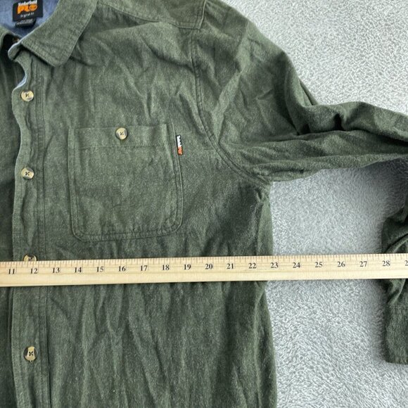Timberland PRO Original Fit XL Green Button-Up Shirt 100% Cotton 5174 - Picture 6 of 8